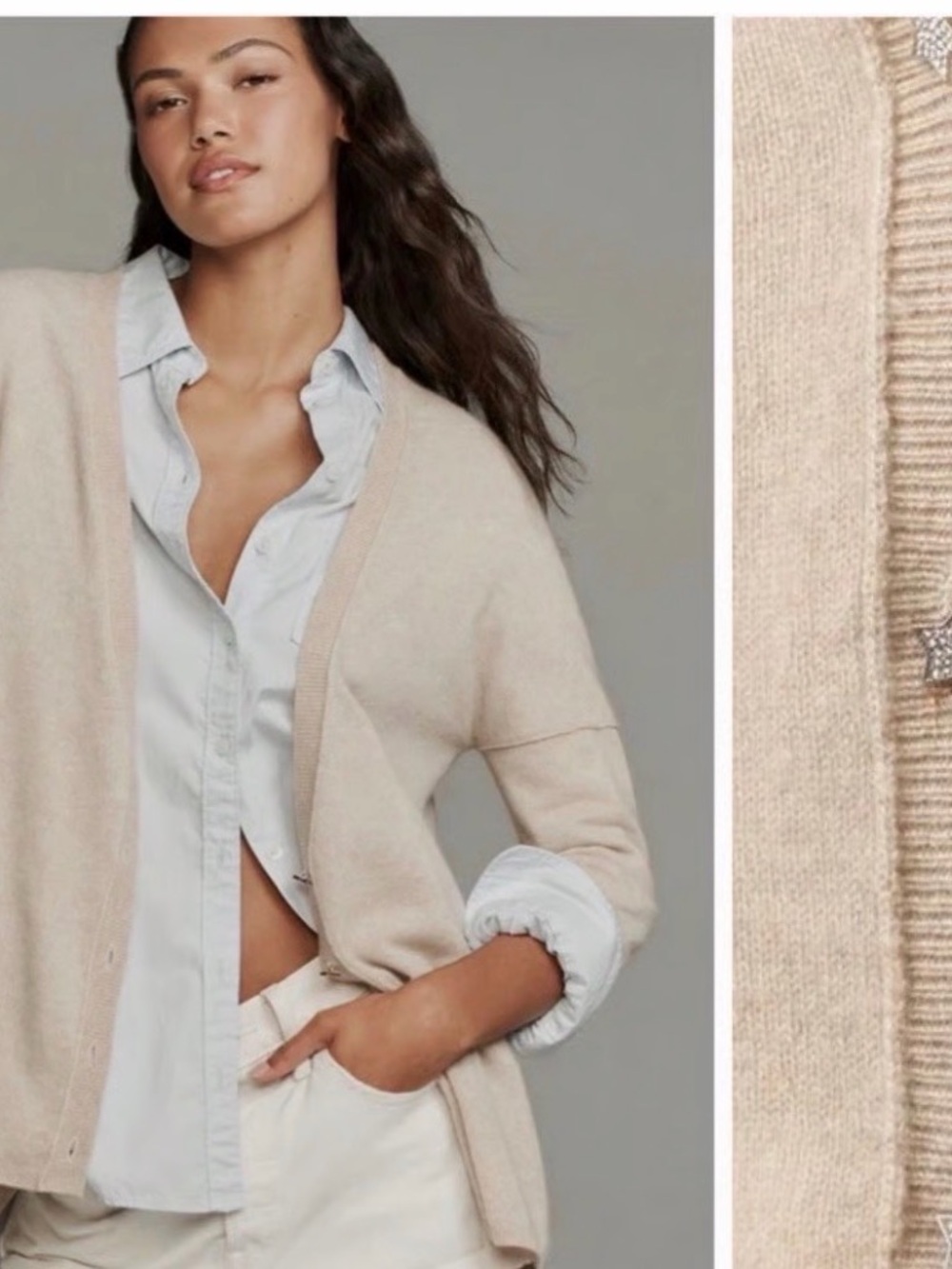 Anthropologie Cashmere
Cardigan in Ivory